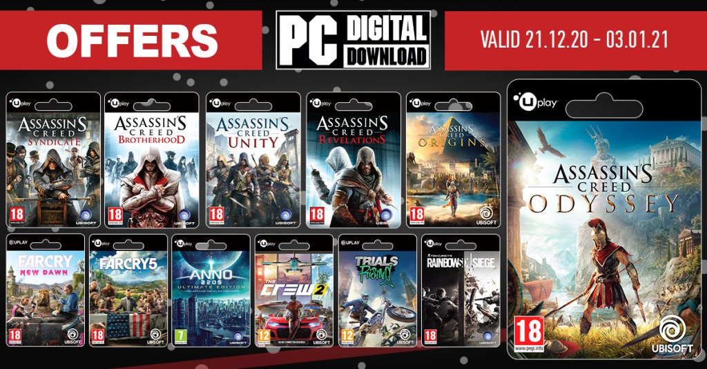 Εορταστικές προσφορές της CD Media σε παιχνίδια της Ubisoft στο PC